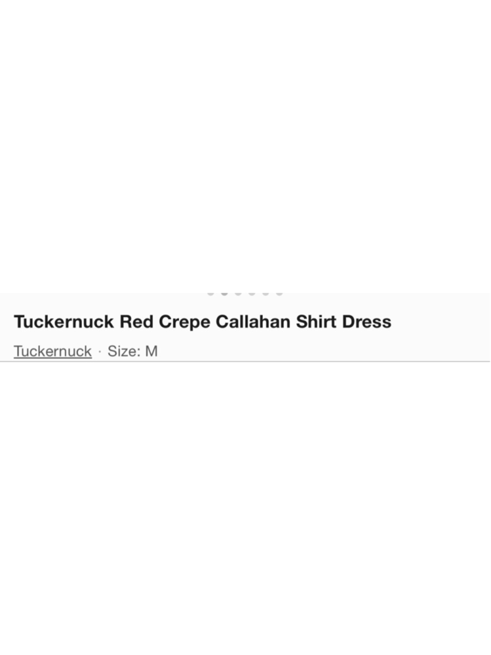 NWT Tuckernuck Red Crepe Callahan Shirt Mini Dress M - Picture 4 of 5